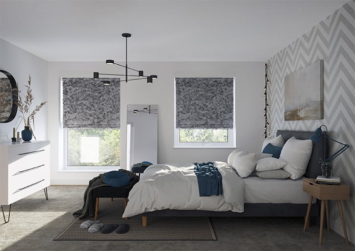 Crushed Velvet, Steel - Twist&Fit Roman Blind - Image 9